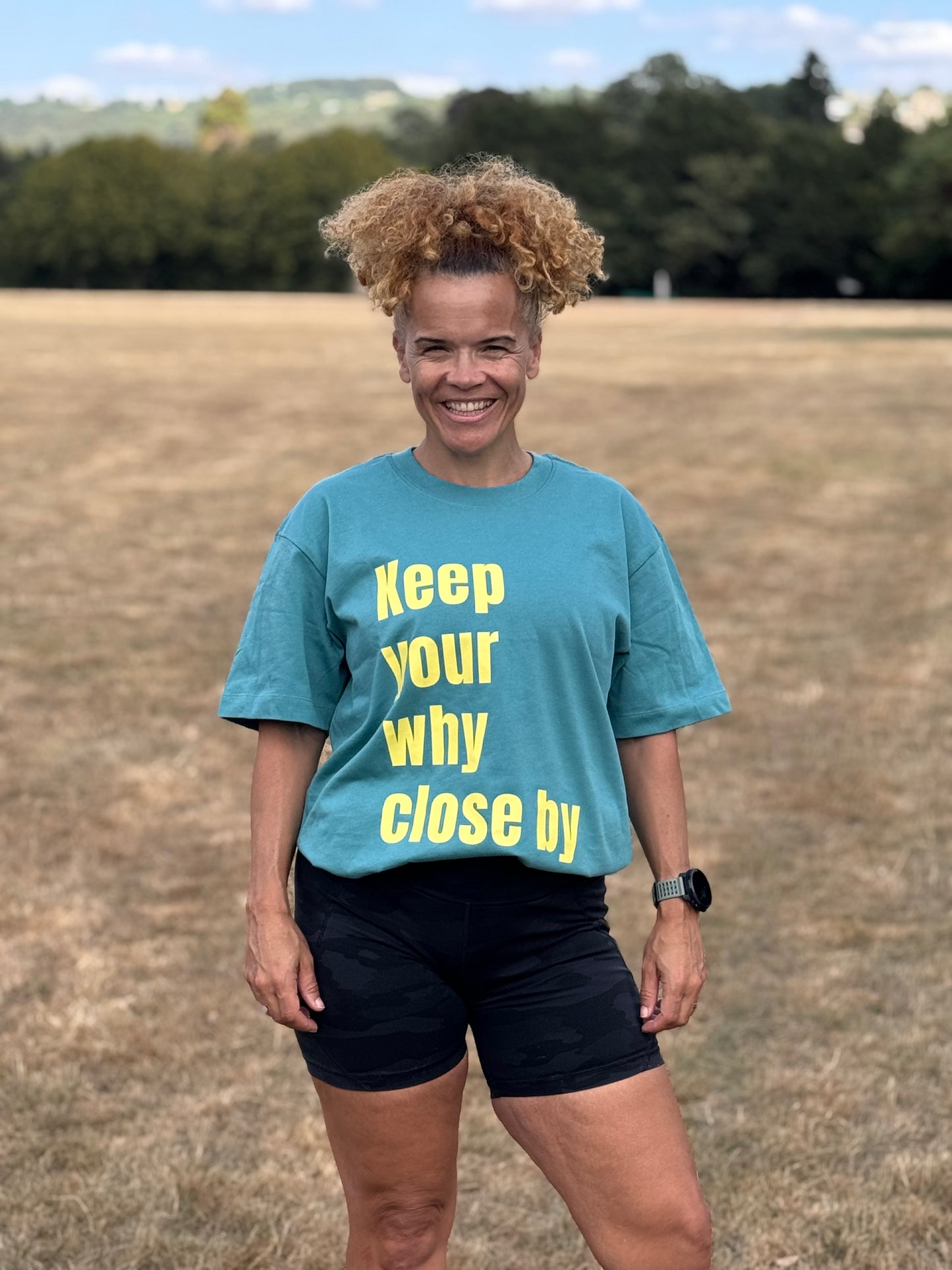 SabsRunMiles Cotton Tee - Keep Your Why Close By