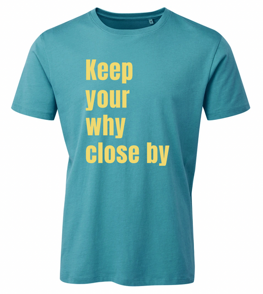 SabsRunMiles Cotton Tee - Keep Your Why Close By